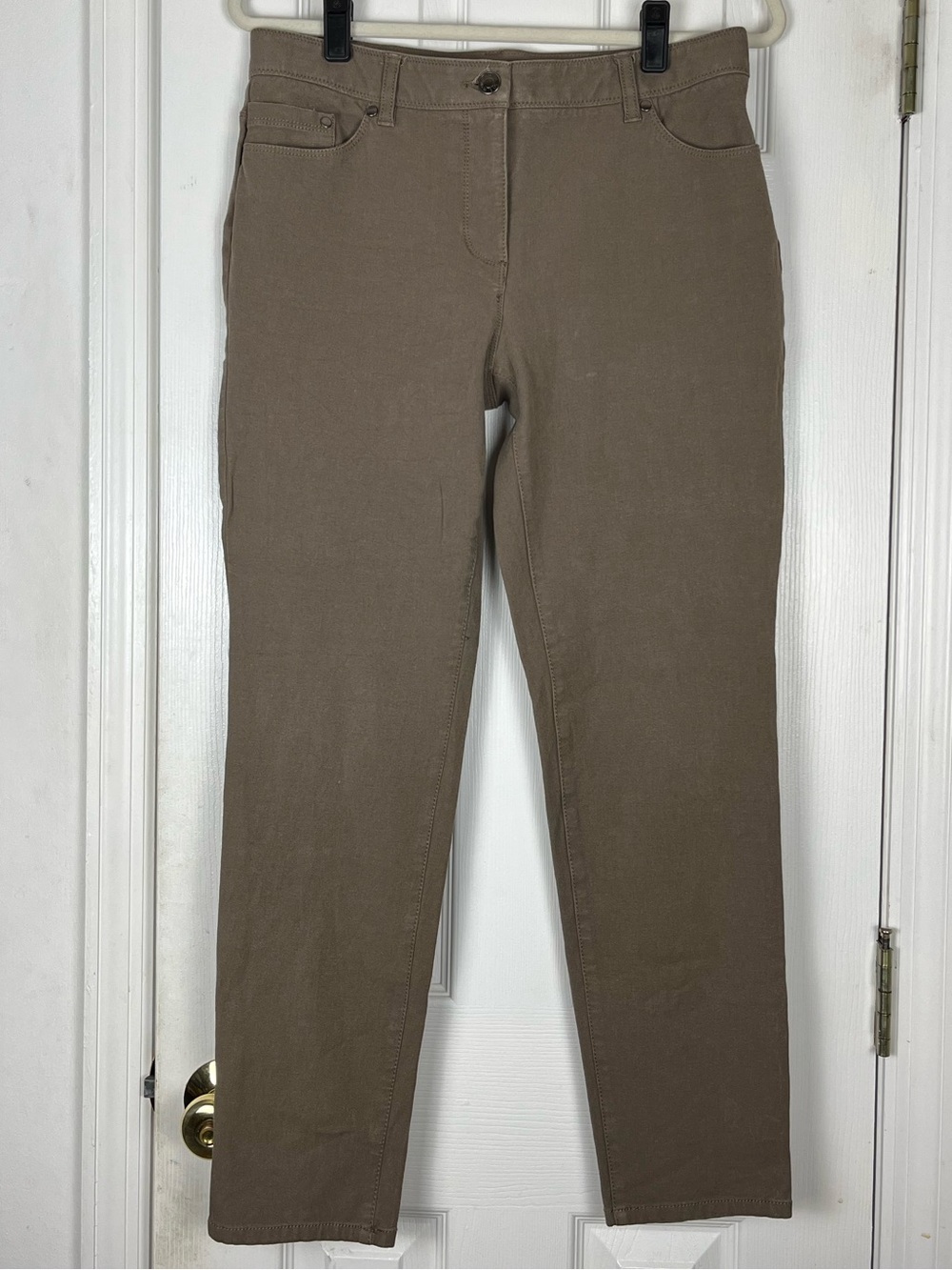 Chico’s Skinny Stretch Pants Taupe Brown Size 1.5 Regular / M/10